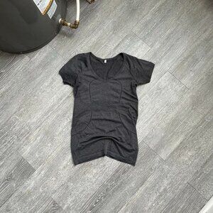 Dark Grey Lululemon Workout / Activewear V-Neck Shirt